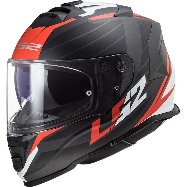 Slika KACIGA LS2 FF800 STORM NERVE CRNO-CRVENA