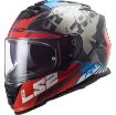 Slika KACIGA LS2 FF800 STORM SPRINTER CRNO-CRVENO-TITANIUM 