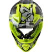 Slika KACIGA LS2 MX437FAST EVO CRUSHER CRNO-ŽUTA 
