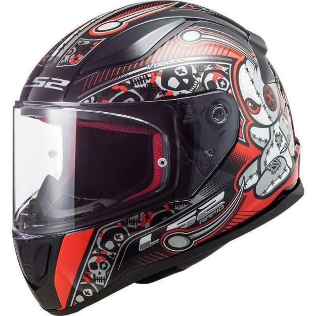 Slika KACIGA LS2 FF353J RAPID MINI VOODOO CRNO-CRVENA