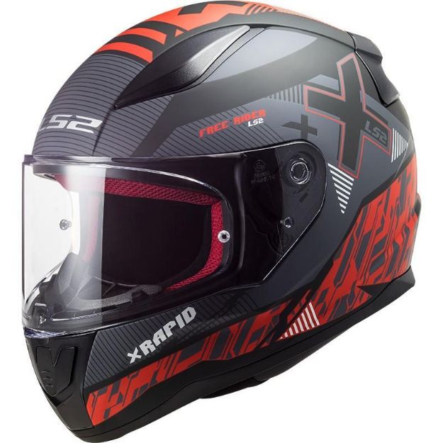 Slika KACIGA LS2 FF353 RAPID XTREET MAT CRNO-CRVENA
