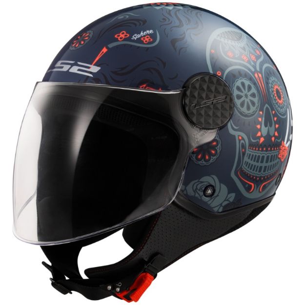 Slika KACIGA LS2 OF558 SPHERE LUX II MAXCA PLAVO-NARANČASTA 