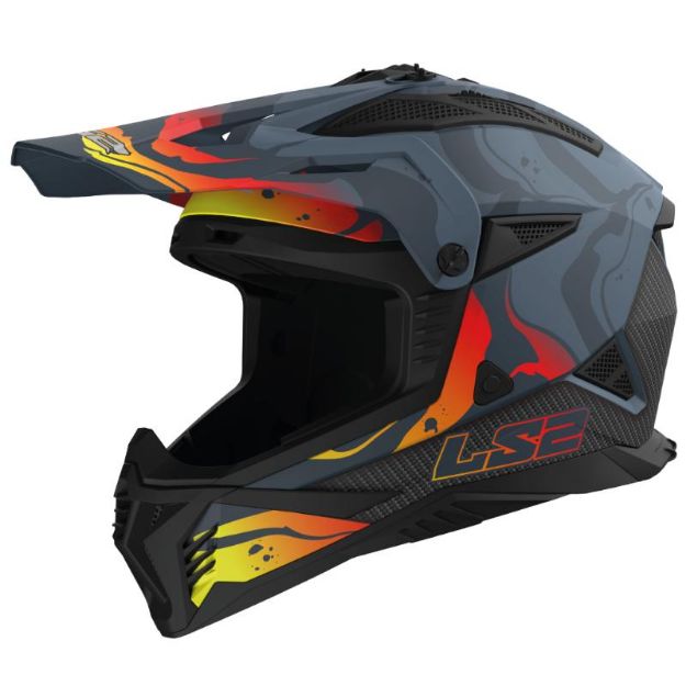 Slika KACIGA LS2 MX708 FAST II WASH MAT TAMNOSIVA 