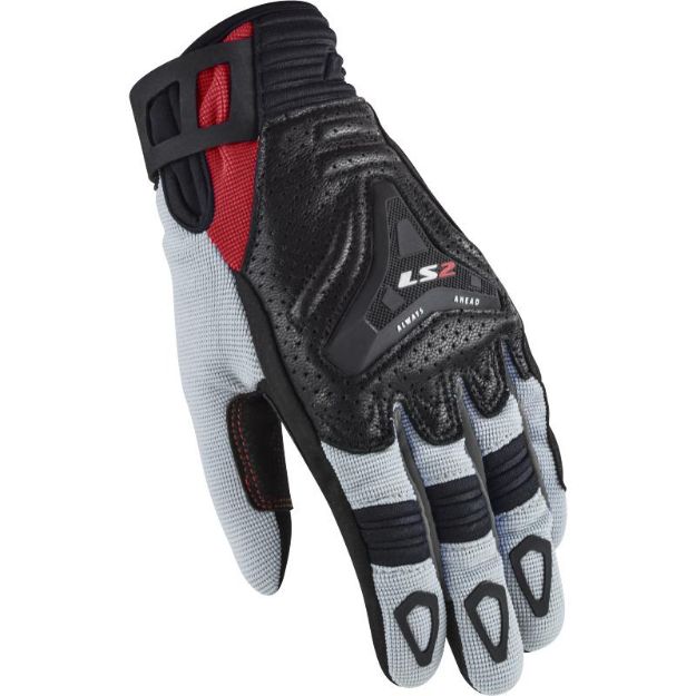 Slika RUKAVICE LS2 ALL TERRAIN ŽENSKE SIVO-CRVENE 