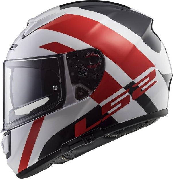Slika KACIGA LS2 FF397 VECTOR TRIDENT BIJELO-CRVENA 
