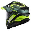 Slika KACIGA LS2 MX701 EXPLORER SPIRE MAT ZELENO H-VIS ŽUTA 