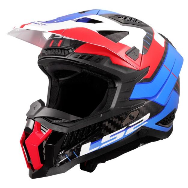 Slika KACIGA LS2 MX703 X-FORCE KARBON GALUO BIJELO-CRVENO-PLAVA 