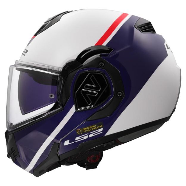 Slika KACIGA LS2 FF906 ADVANT SWIPE BIJELO-PLAVA 