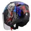 Slika KACIGA LS2 OF616 AIRFLOW II ZOMBIE II CRNO-CRVENO-PLAVA 