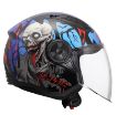 Slika KACIGA LS2 OF616 AIRFLOW II ZOMBIE II CRNO-CRVENO-PLAVA 