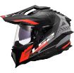 Slika KACIGA LS2 MX701 EXPLORER HEXA MAT CRNO-CRVENO-SIVA 