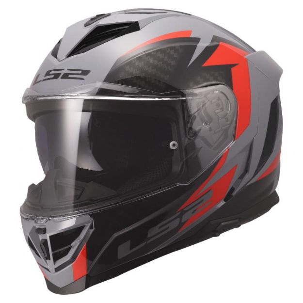 Slika KACIGA LS2 FF818 STORM III DYNAMO SIVO-CRVENA 