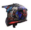 Slika KACIGA LS2 MX708 FAST II ZOMBIE II CRNO-CRVENO-PLAVA 