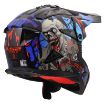 Slika KACIGA LS2 MX708 FAST II ZOMBIE II CRNO-CRVENO-PLAVA 