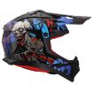 Slika KACIGA LS2 MX708 FAST II ZOMBIE II CRNO-CRVENO-PLAVA 
