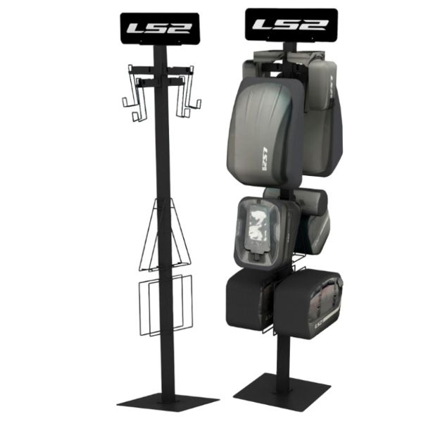 Slika IZLOŽBENI STALAK LS2 ZA MEKE MOTO TORBE 375 x 76 x 1074 mm 