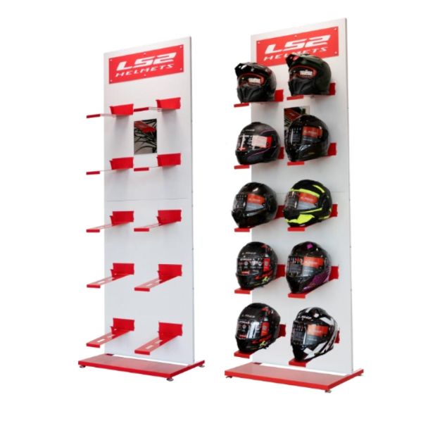 Slika IZLOŽBENI STALAK LS2 ZIDNI (10 KACIGA) 750 x 2.340 x 450 mm 