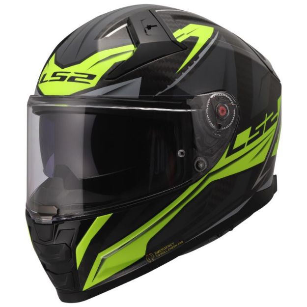 Slika KACIGA LS2 FF811 VECTOR II KARBON SAVAGE H-V ŽUTA 